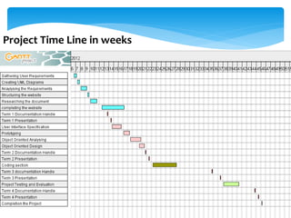 Project Time Line in weeks
 