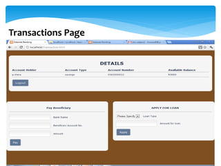 Transactions Page
 
