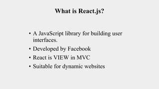 reactJS | PPT