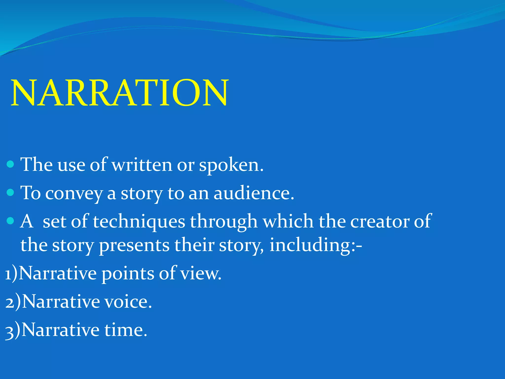 narration and paragraph development | PPTX