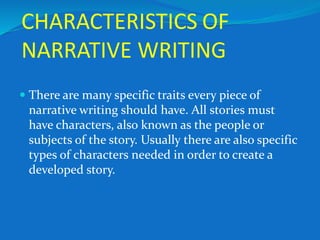narration and paragraph development | PPTX