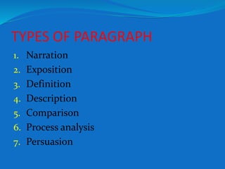 narration and paragraph development | PPTX
