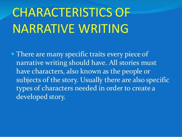 narration and paragraph development