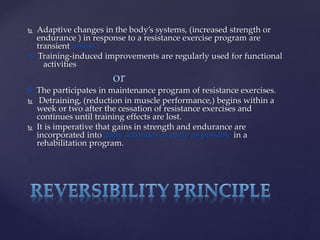 RESISTANCE EXERCISE FOR MUSCLE IMPAIRED PERFORMANCE | PPTX