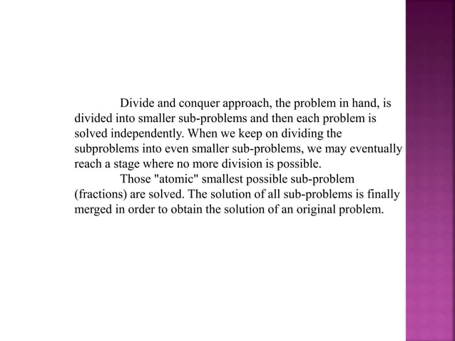 DIVIDE AND CONQUER | PPTX