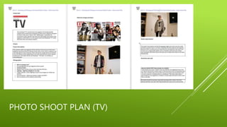 PHOTO SHOOT PLAN (TV)
 