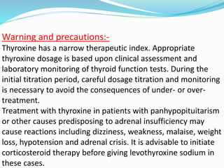 Presentation..thyroxine | PPT