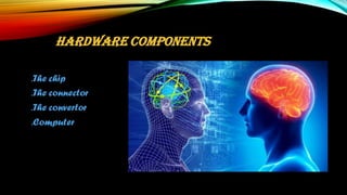 HARDWARE COMPONENTS
.The chip
.The connector
.The convertor
.Computer
 