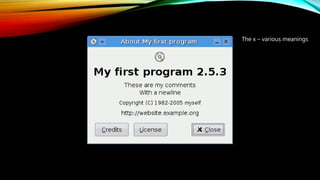 The x – various meanings
 