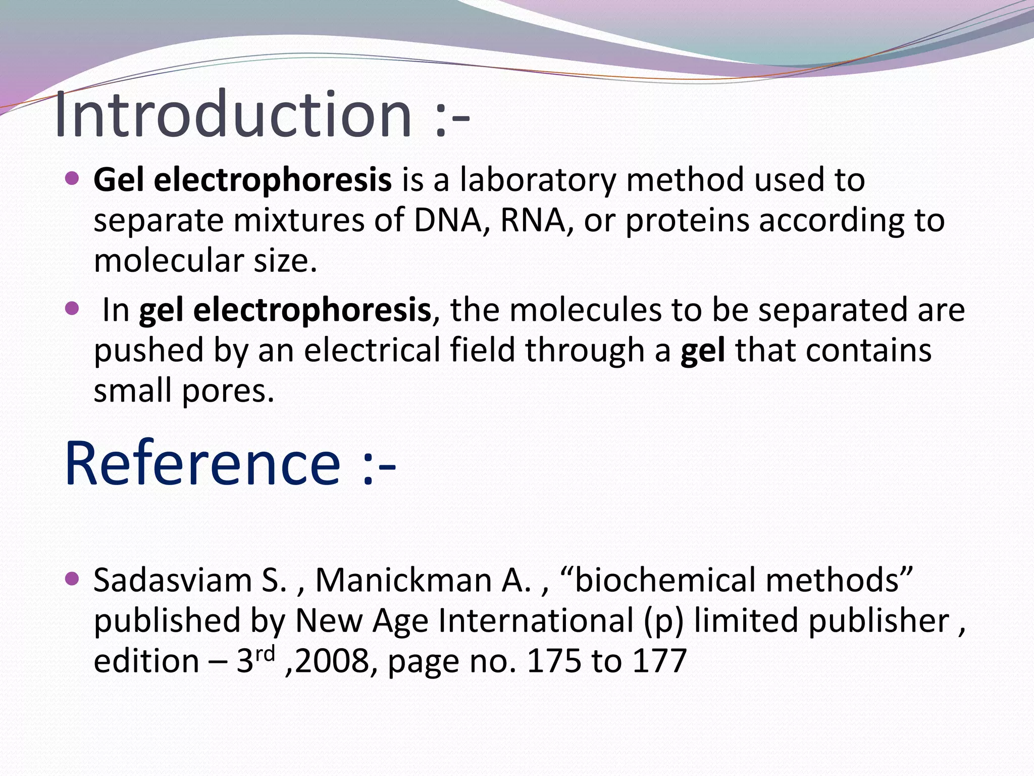 Protocol of DNA Gel Electrophoresis in agarose gel for experimental ...