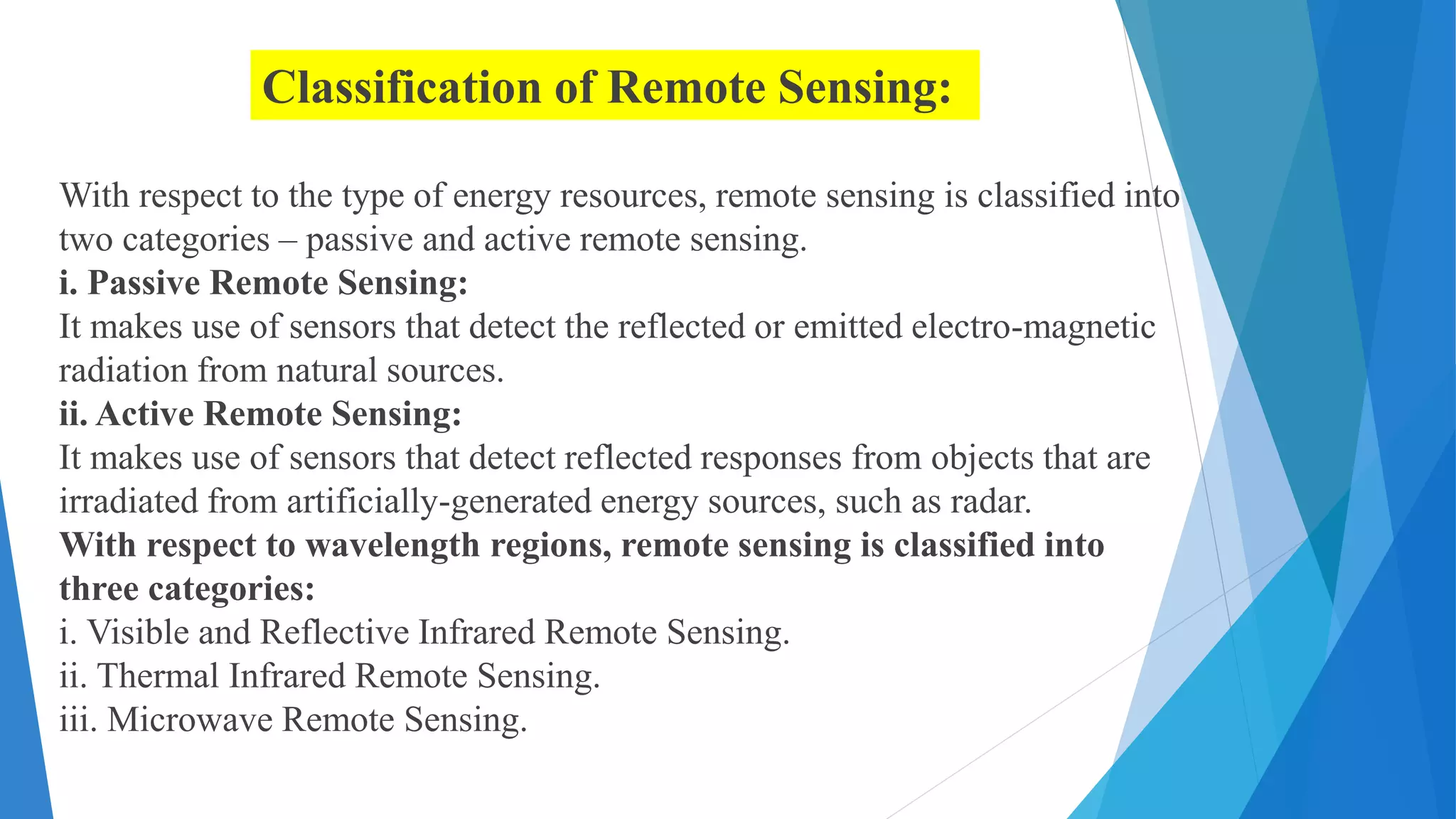 Remote Sensing Meaning, Concept and Components Geography PPT
