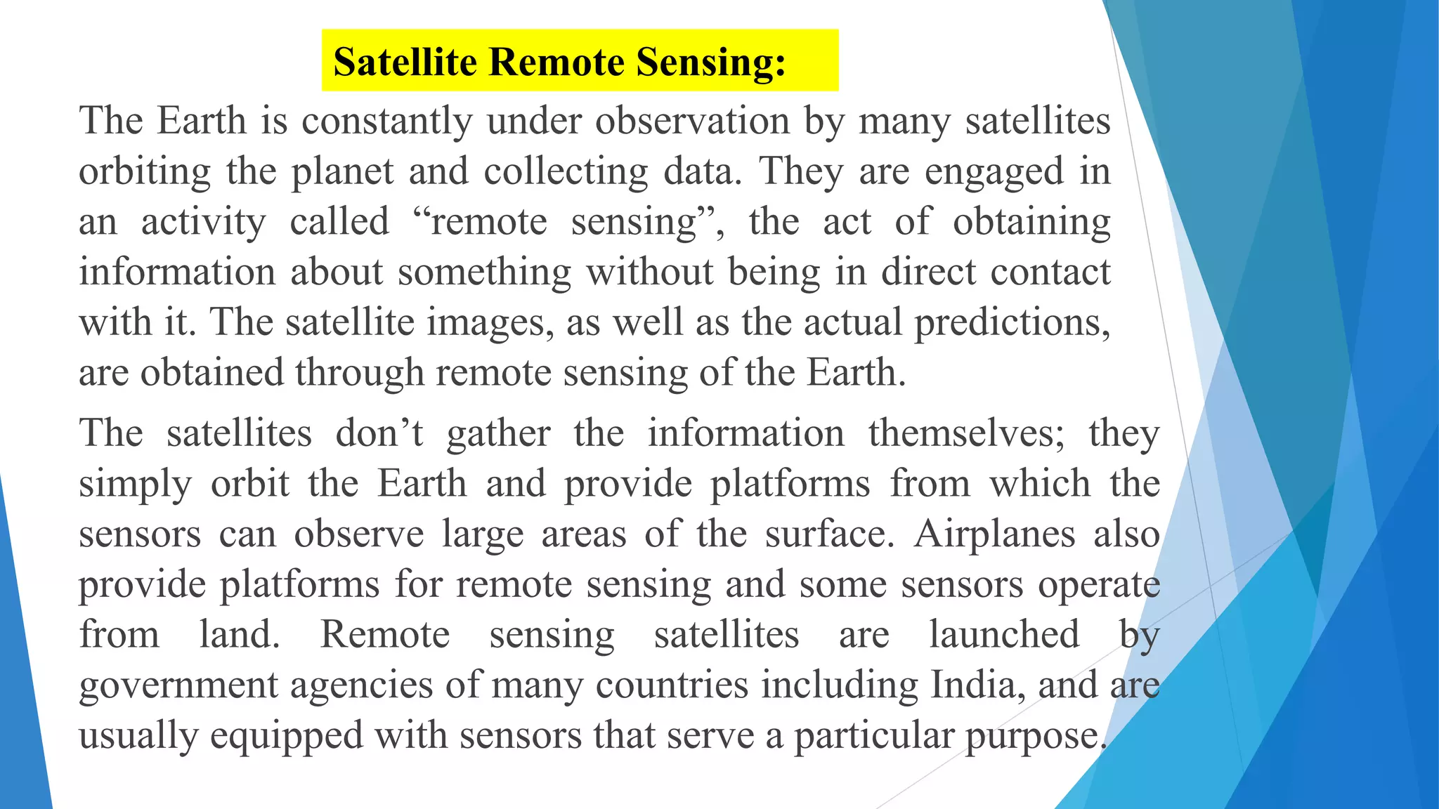 Remote Sensing Meaning, Concept and Components Geography PPT