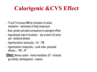 Calorigenic &CVS Effect
 