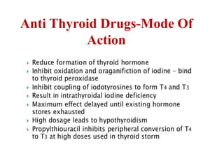 Anti Thyroid Drugs-Mode Of
Action
 