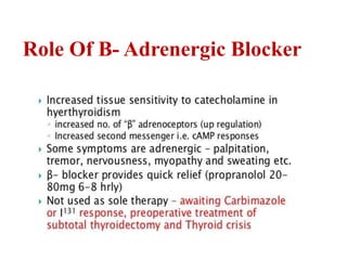 Role Of B- Adrenergic Blocker
 