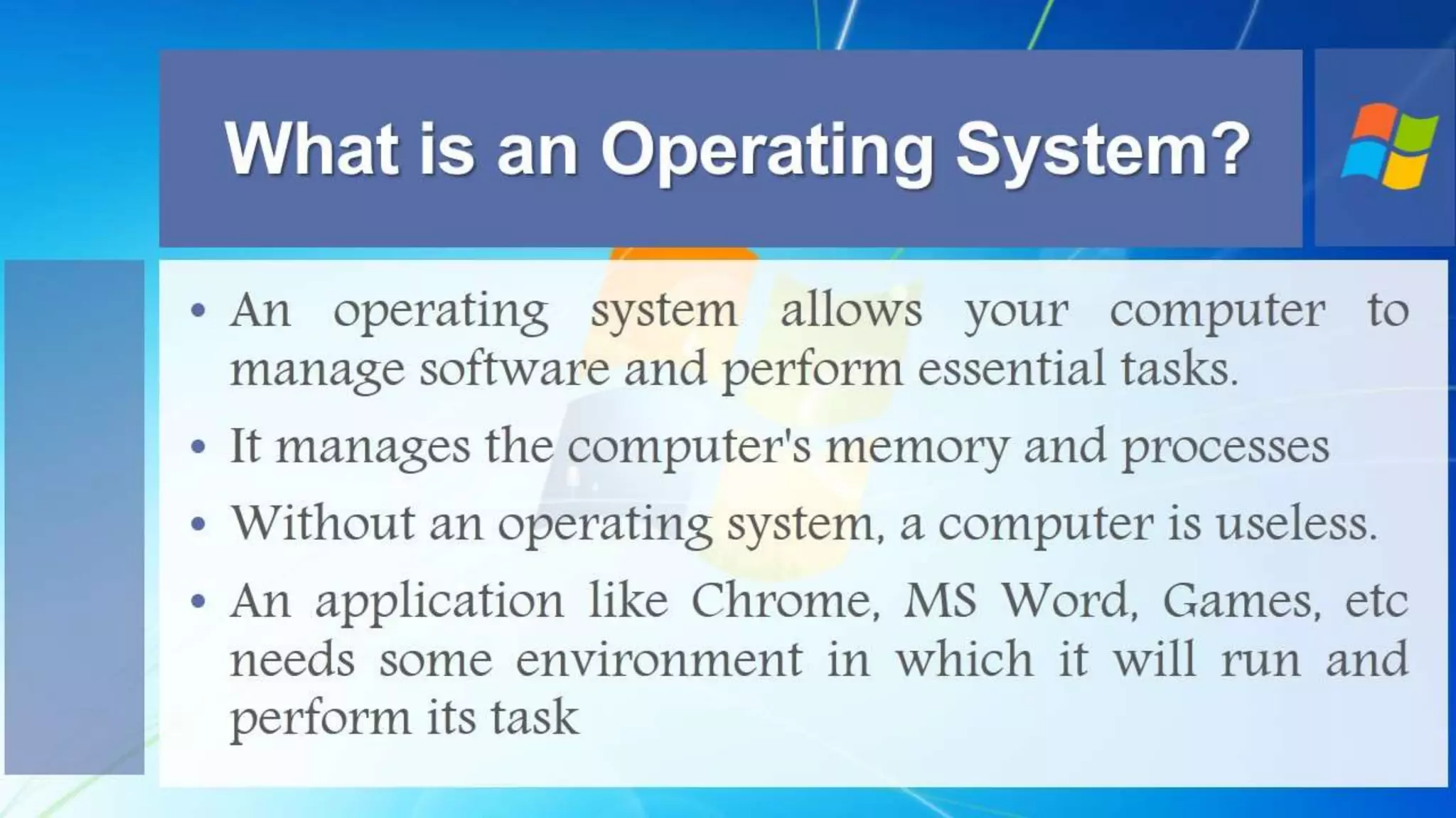 Windows 7 Operating System