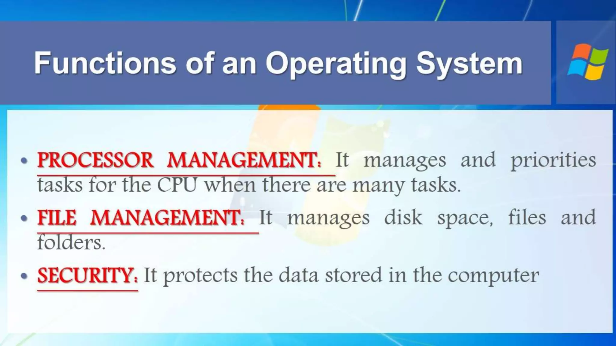 Windows 7 Operating System