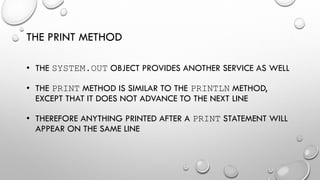 Java Print method | PDF