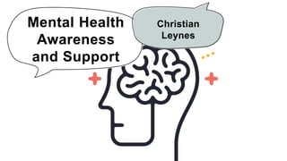 Mental Health
Awareness
and Support
Christian
Leynes
 