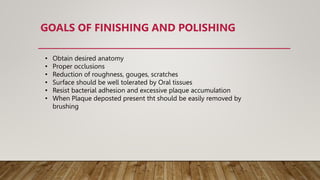 Finishing and polishing of composite restorations | PPTX