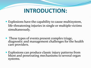 BLAST INJURIES, An approach towards a patient that has suffered a blast ...