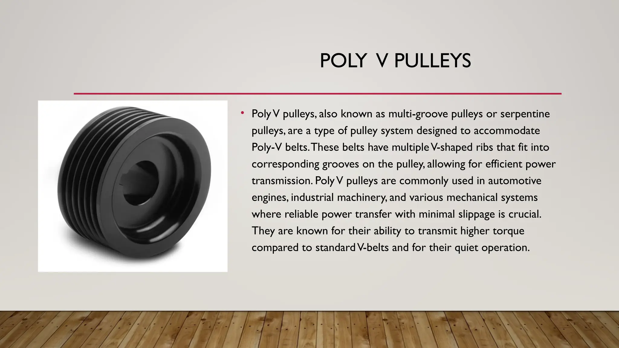 "Poly V Pulleys Efficient Belt Systems for Precision and Performance