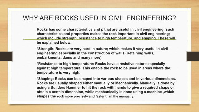 Presentation2 Pptx Rocks In Civil Engineering Ppt