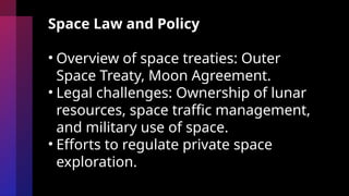 Presentation on advances in space exploration | PPTX