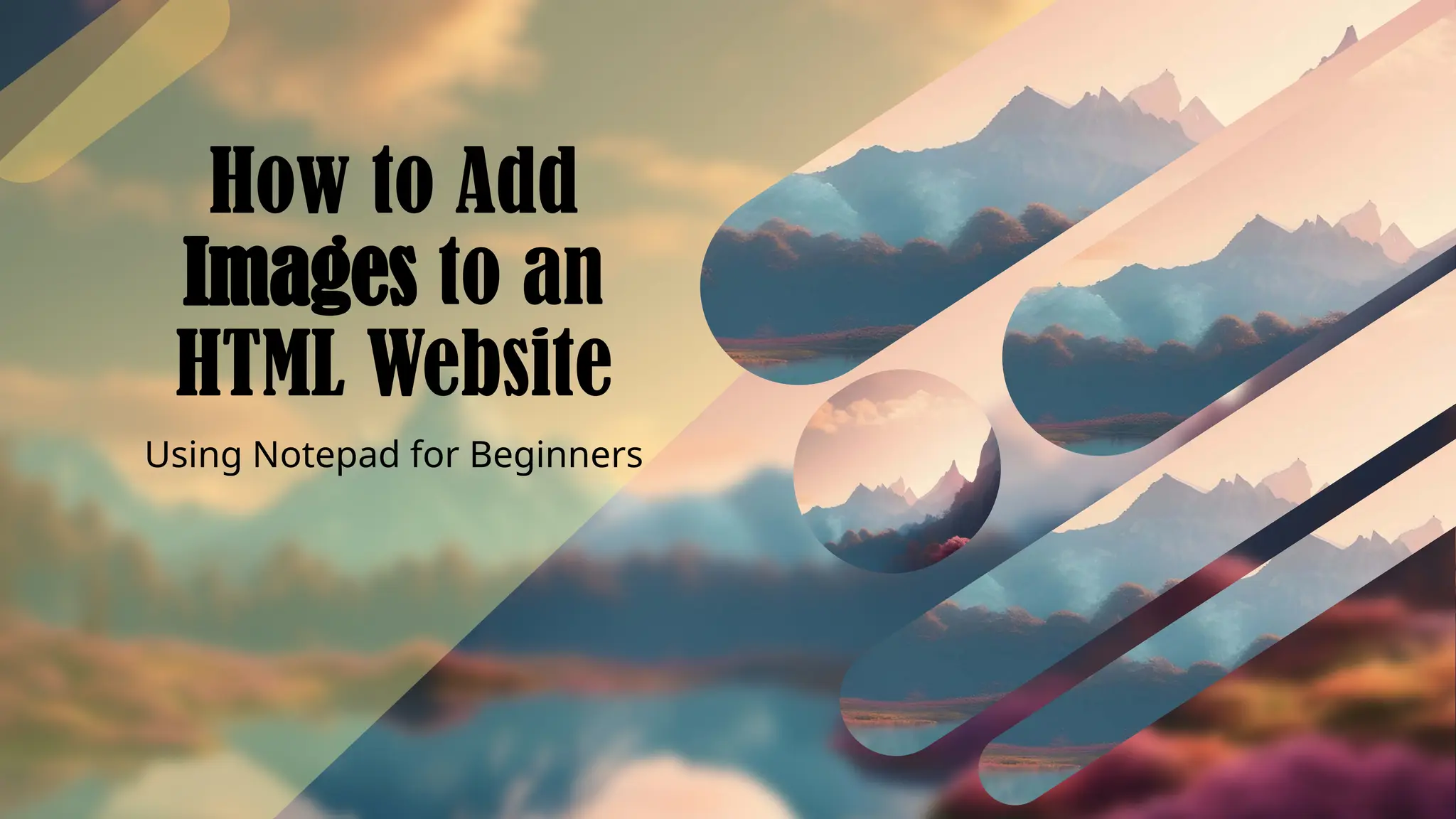 How to Add
Images to an
HTML Website
Using Notepad for Beginners
 