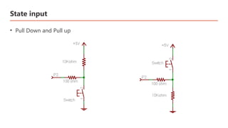 State input
• Pull Down and Pull up
 