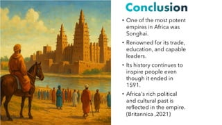 The Rise, Growth, of the Songhai Empire. | PDF