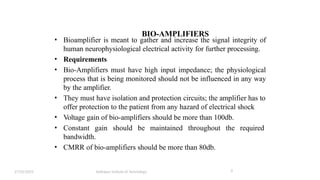 Human body electro- physiological parameters and recording of bio ...