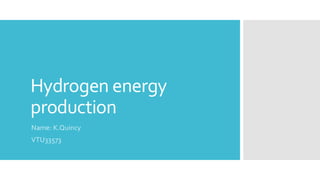 Comprehensive Overview of Hydrogen Energy Production Methods and Their ...