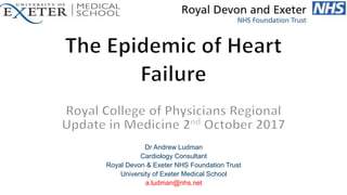 Dr Andrew Ludman
Cardiology Consultant
Royal Devon & Exeter NHS Foundation Trust
University of Exeter Medical School
a.ludman@nhs.net
 