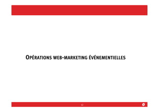 OPÉRATIONS WEB-MARKETING ÉVÉNEMENTIELLES

12	
  

 