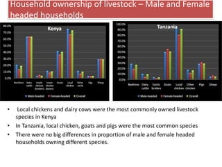 Key livelihood and gender issues in livestock