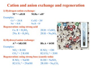 Cation Reneration Ladder Water Quality Control and Treatment Water Treatment | PPT