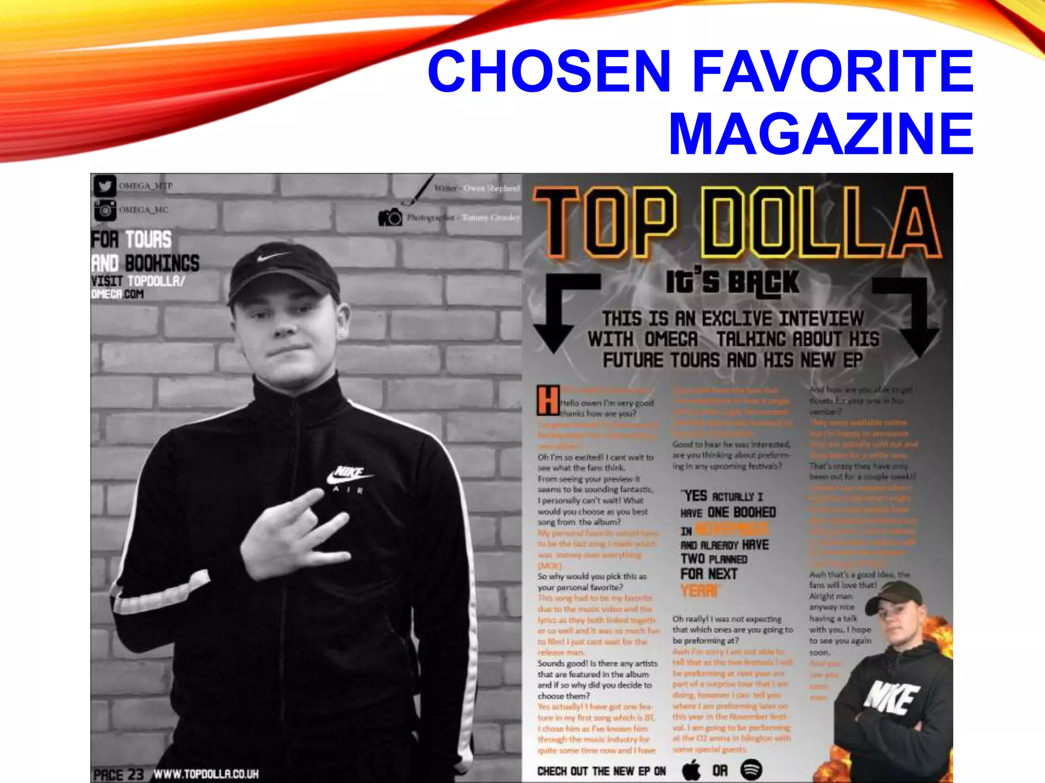 CHOSEN FAVORITE
MAGAZINE
 