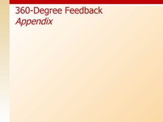 360-Degree Feedback Appendix 