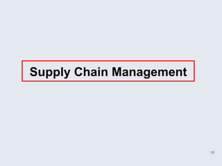 Supply Chain Management




                          10
 