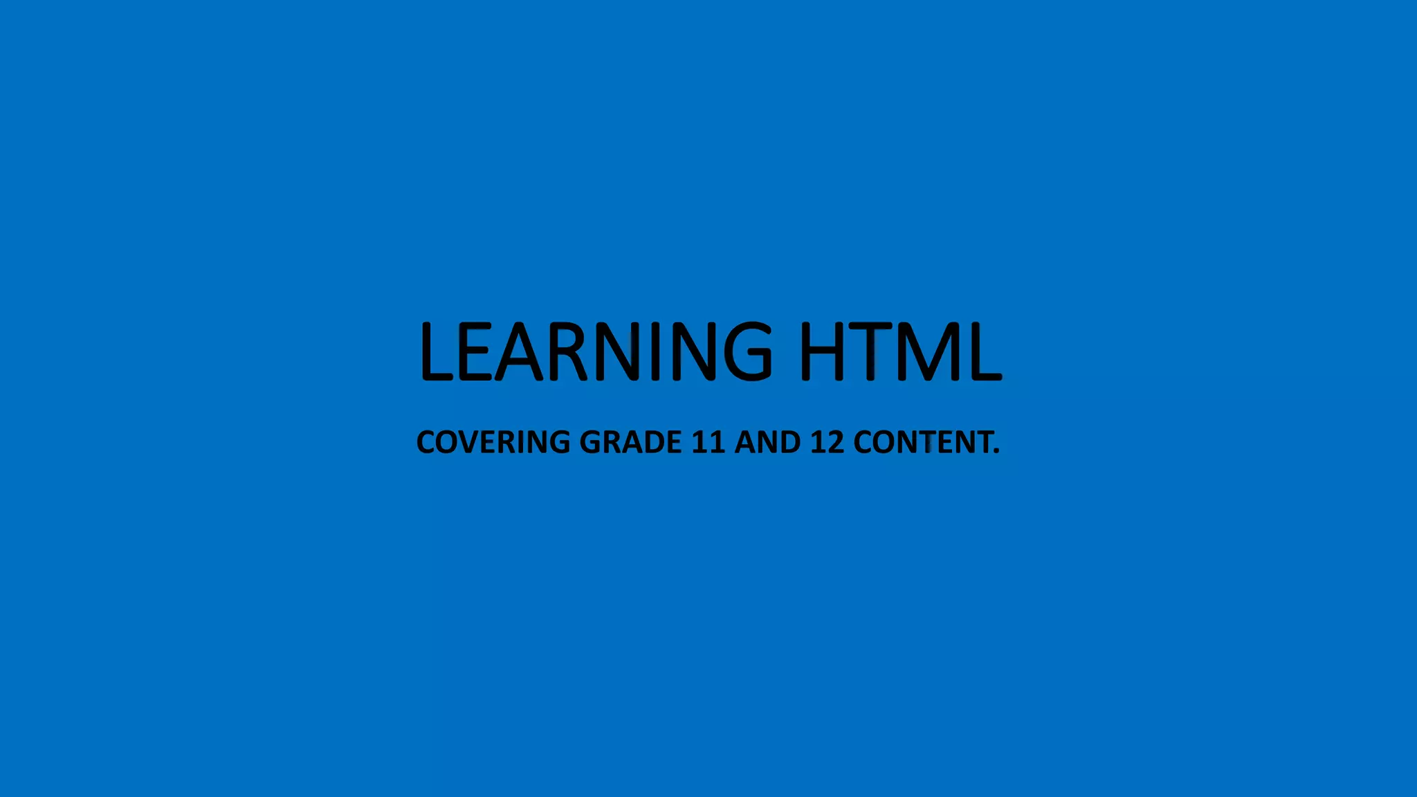 BASIC HTML PRESENTATION | PPT