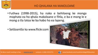 Makoloane Video Download - LEBOLLO LA SESOTHO LA BASHEMANE | PPT