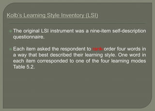 A) Learning Styles and Cognitive Styles +B) Language Learning ...