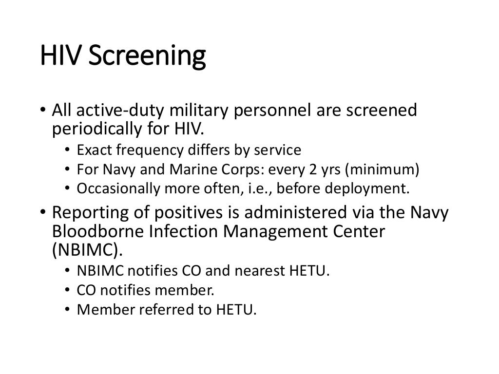 HIV Care in the Navy