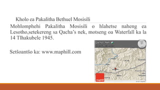 NALANE EA PAKALITHA BETHUEL MOSISILI PPT