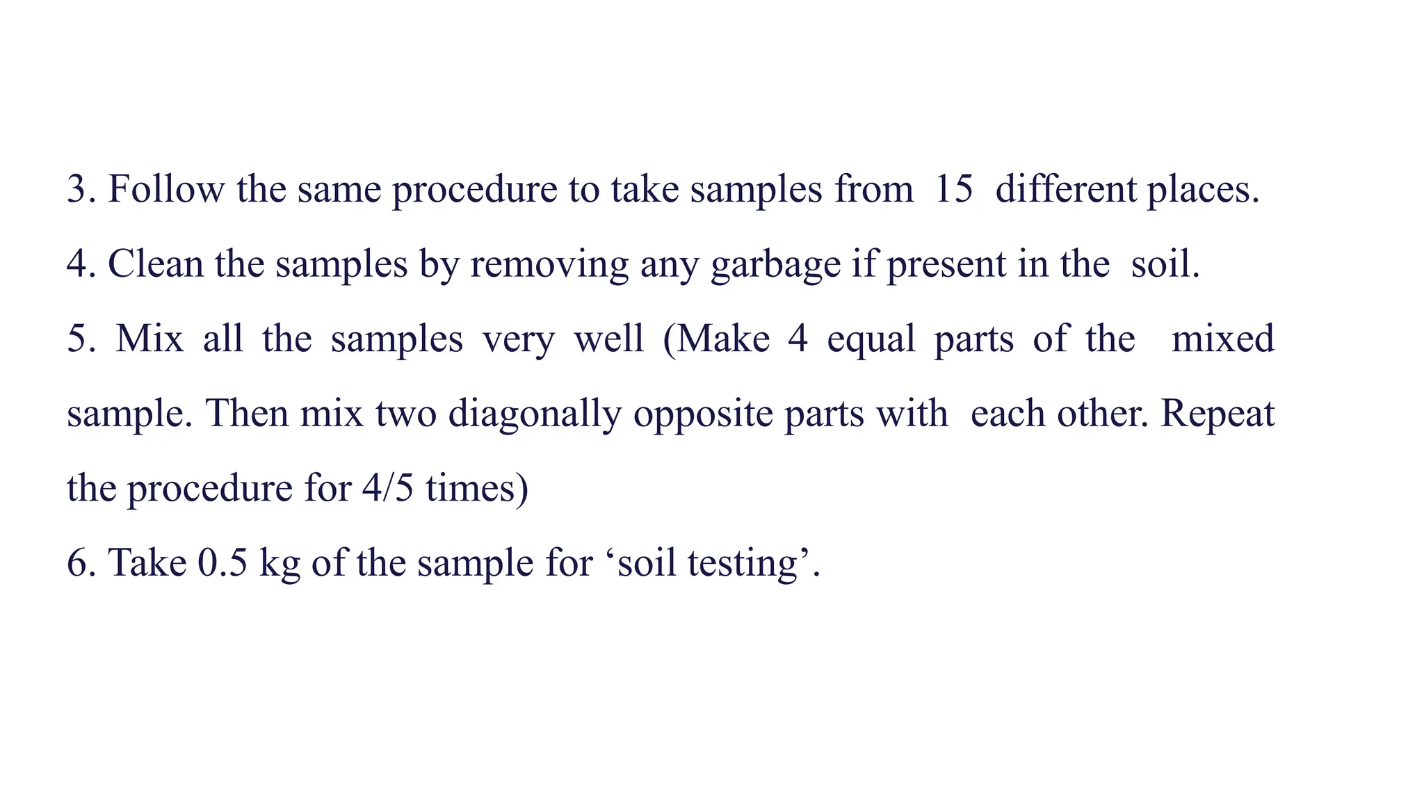 Soil Sampling Analysis For Various Technique Ppt