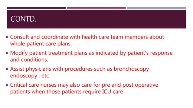 Role of nurse in medical surgical setting | PPTX