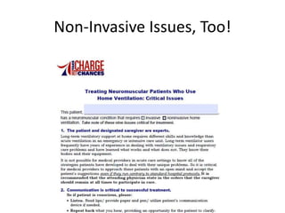 Non-Invasive Issues, Too! 
 