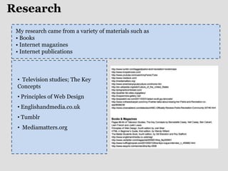 Reasons for choosing this focus include a strong interest in web design, graphic design and media in general