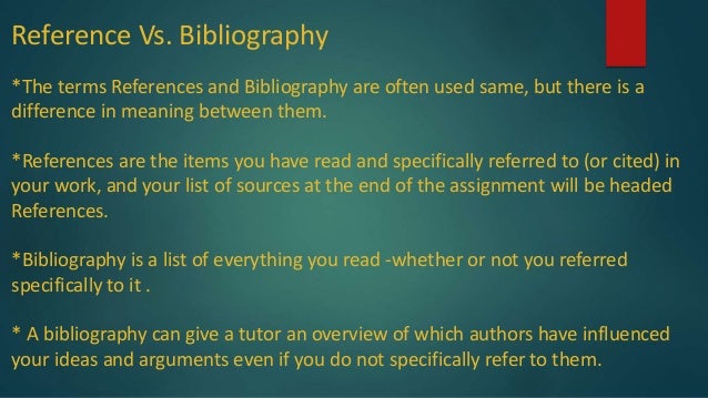 Bibliography And Refrence